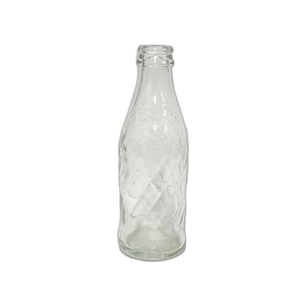 Vintage Pepsi-Cola 7 Fl Oz Swirl Glass Soda Bottle No Refill Dispose Clear